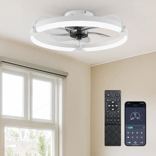 Ensenior Ventilador de Techo LED
