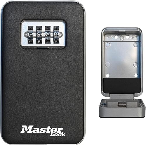 Master Lock Caja de Seguridad para Llaves Montaje en Pared con Sistema de Apertura “Tirar para Abrir”, de tamaño Mediano, para Exteriores, con Kit de Montaje Incluido